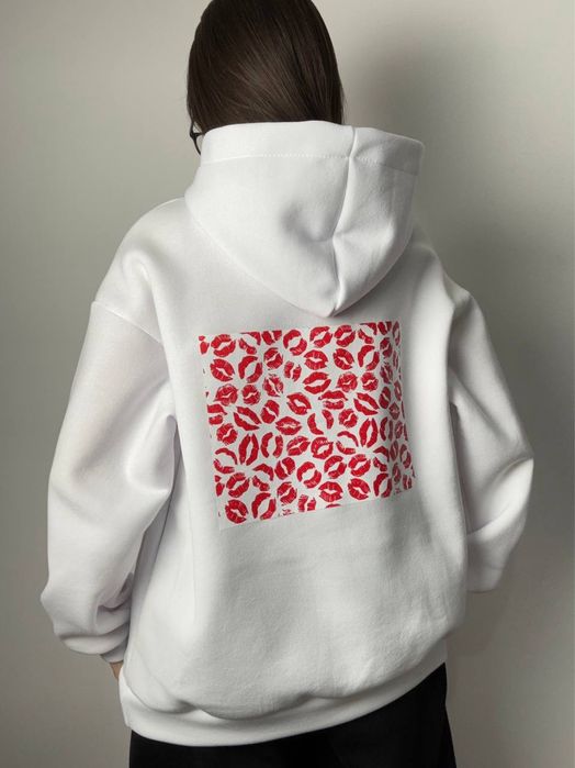 Жіноче худі/тепле жіноче худі/ худі з притом поцілунки/ kiss