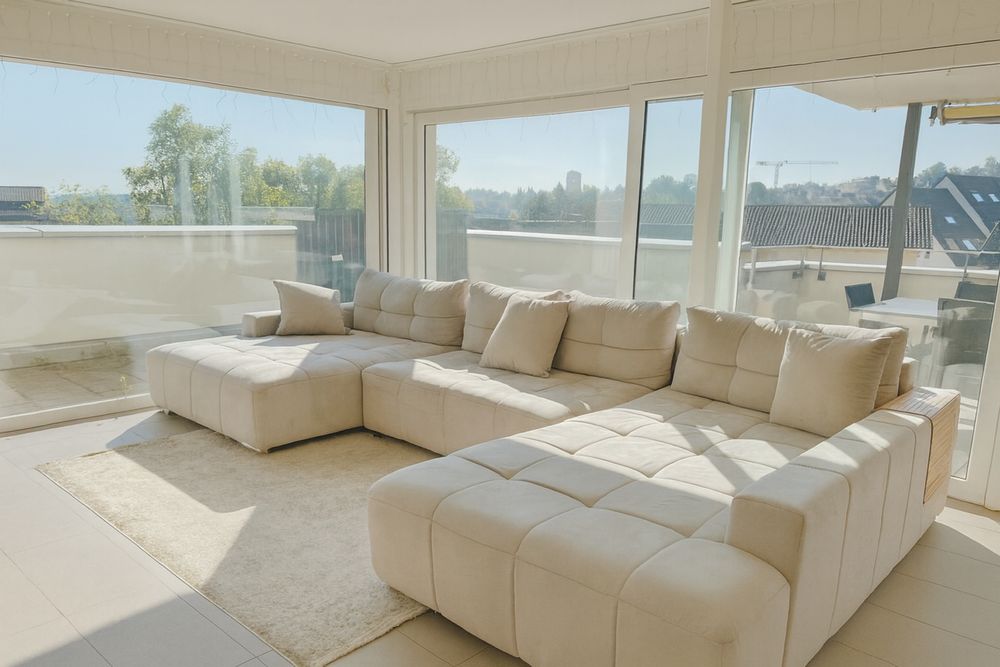 Narożnik w kształcie litery U rizkładany z funkcją spania używany tran