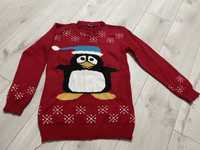 Новогодний свитшот свитер с пингвином