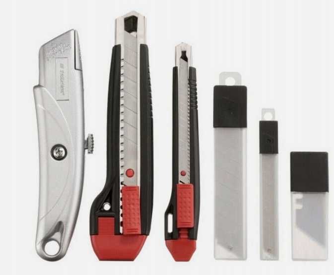 Zestaw noży nożyków do tapet GK + Zestaw Ostrzy Parkside