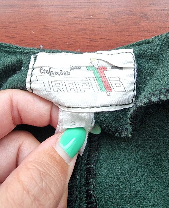 Vestido quentinho verde escuro sem mangas, 24 meses