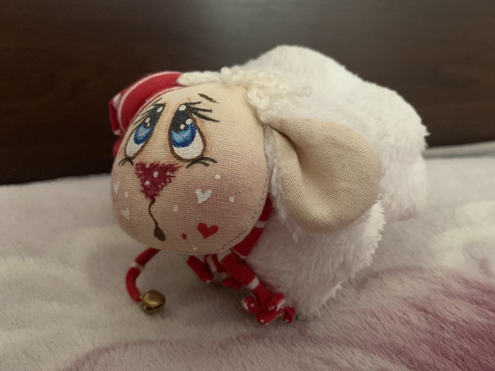 Мягкая игрушка,овечка,барашек,м‘яка іграшка,плюшева