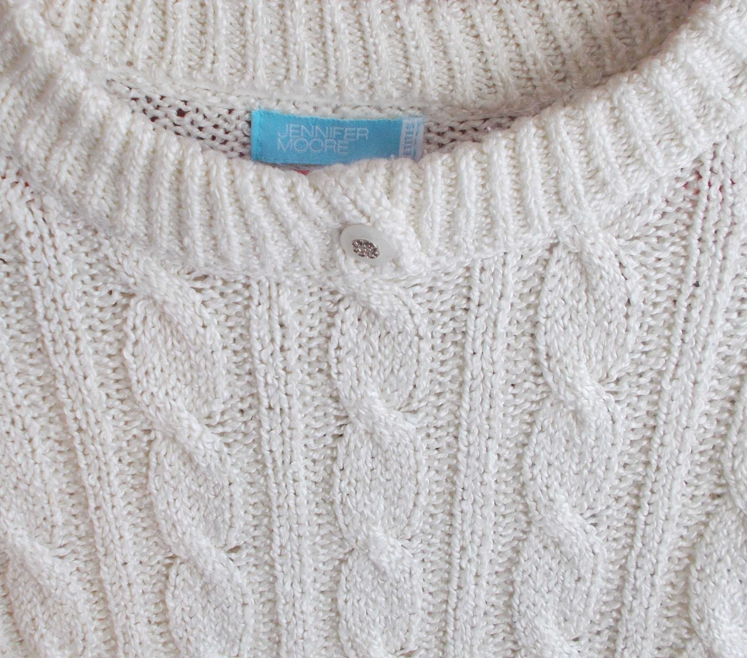 Sweter damski wzorzysty splot warkocze 36/38 Jennifer Moore