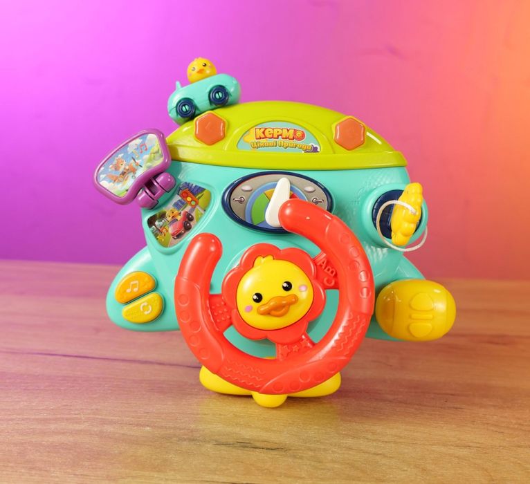 Кермо дитяче  у візочок УКР ОЗВУЧ,Є ВІДЕО,музичне, інтерактивне,руль