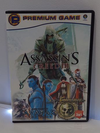 Ліцензійний диск з іграми Assassin's Creed 3, Avatar та Enclave
