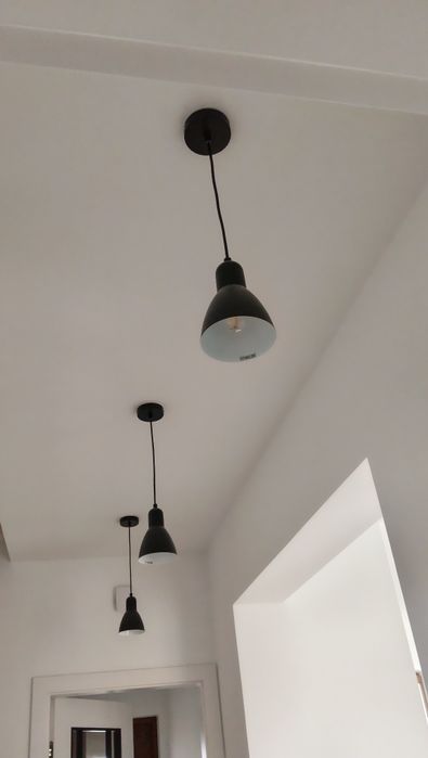 3 lampy czarne na korytarz do pokoju j. nowe skandynawskie nowoczesne