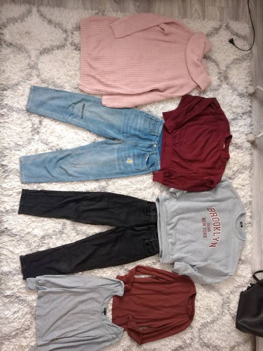 Шкіряні штани +кофта в подарунок