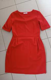 Rozkloszowana sukienka Reserved czerwona m