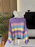 Sweter w paski Multikolor r. Uniwersalny!