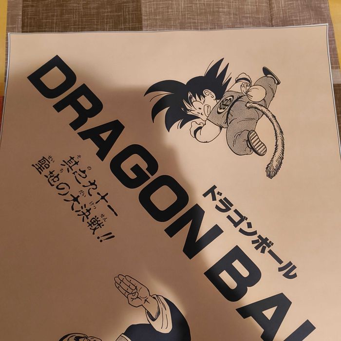 Tela Son Goku e Tao Pai Pai Dragon Ball Parede Poster Tecido