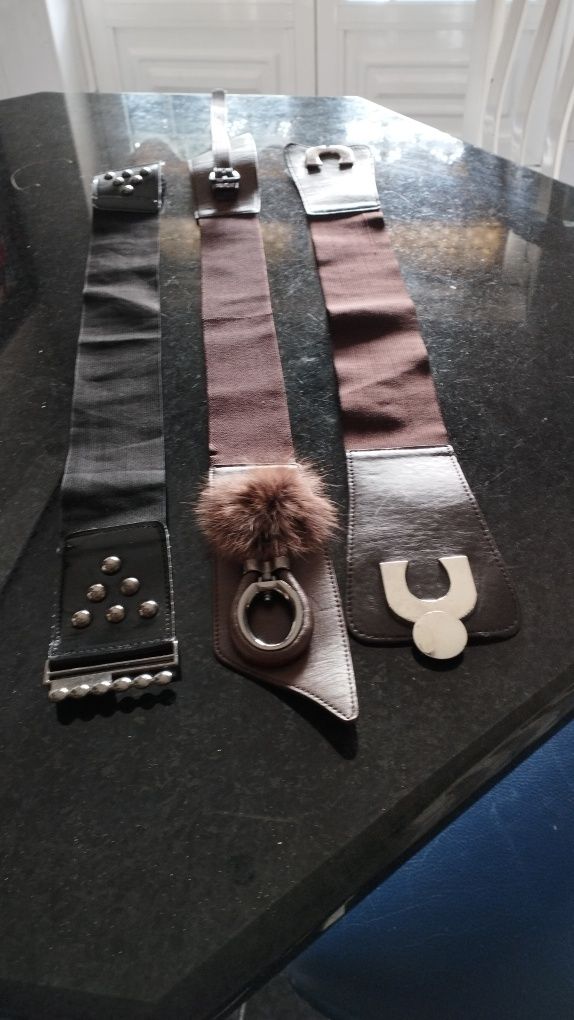 3 cintos . Conjunto de 3 cintos ajustáveis