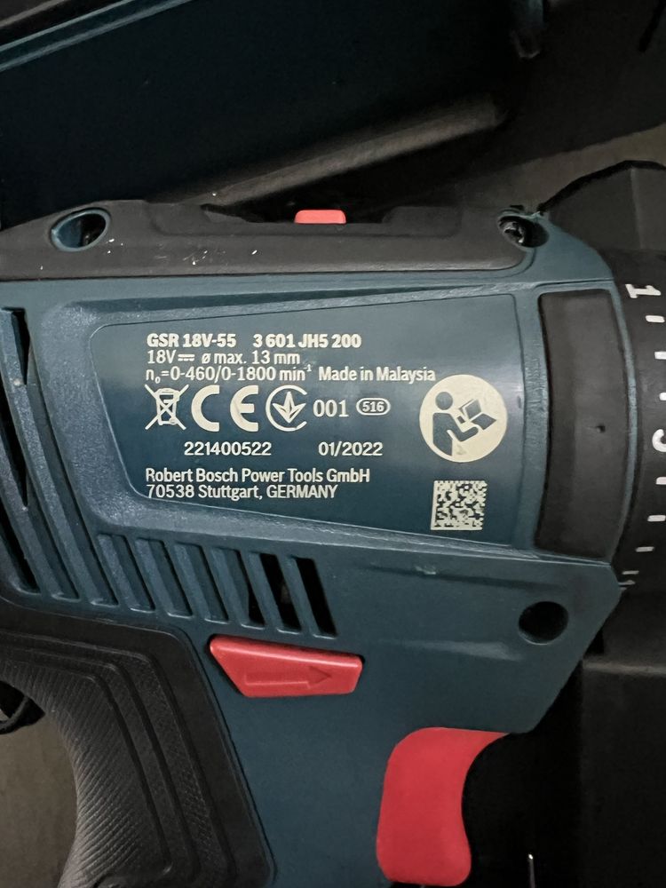 Безщітковий Акум.шуруповерт Bosch GSR 18V-55