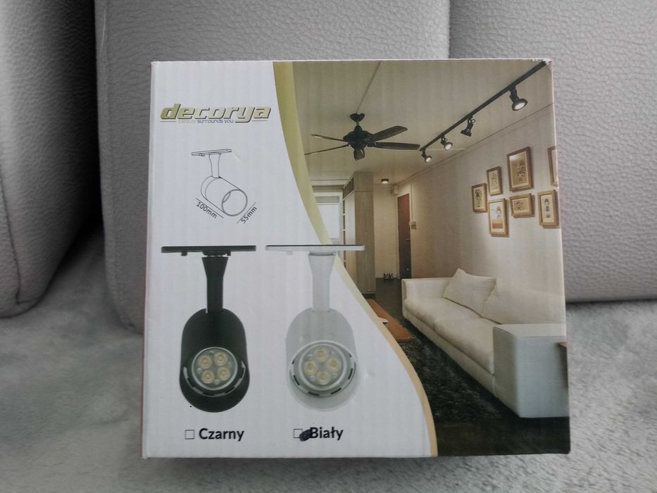 REFLEKTOR SZYNOWY oprawa halogen GU10 230V, biały, NOWY