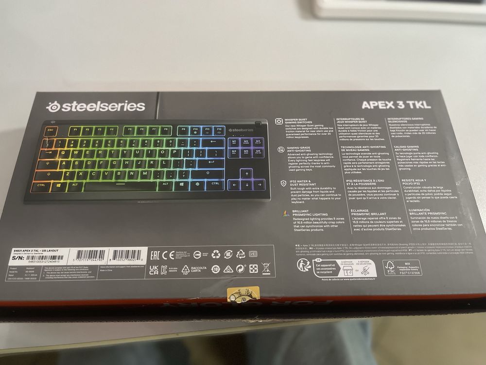 Klawiatura SteelSeries Apex 3 TKL - JAK NOWA! Z ORYG. PUDEŁKIEM!