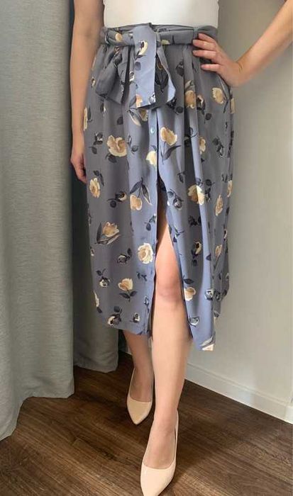 Bon’a Parte spódnica midi vintage retro z wiskozy cottaggecore M L