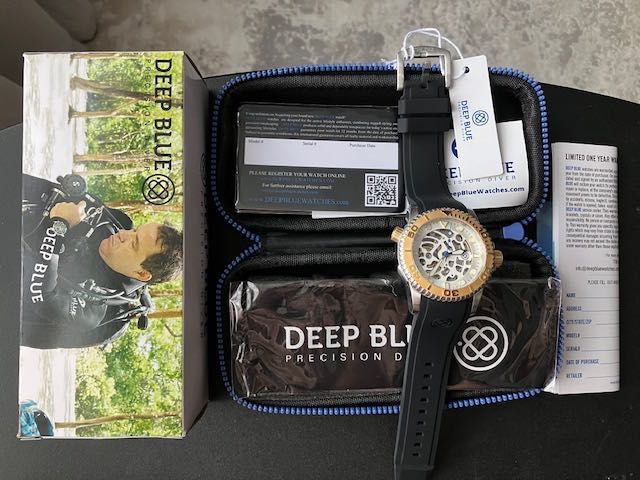 Годинник Deep Blue скелетон/skeleton дайвер