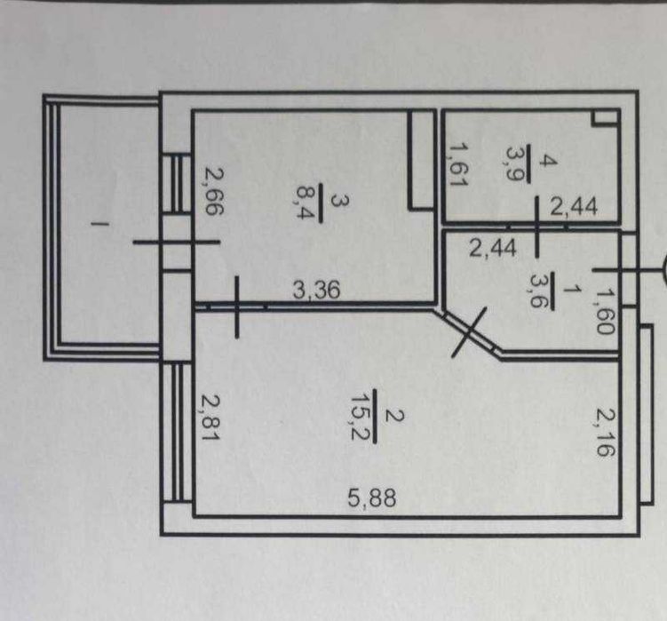 1К- квартира ЖК:Акварель-2