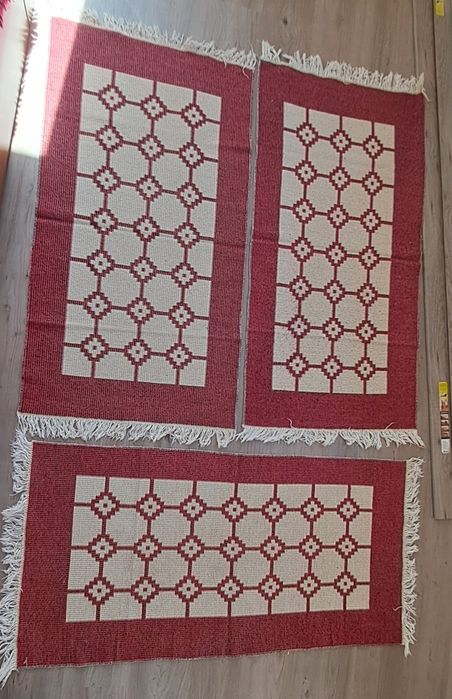 Set 3 tapetes double face 67x130cm