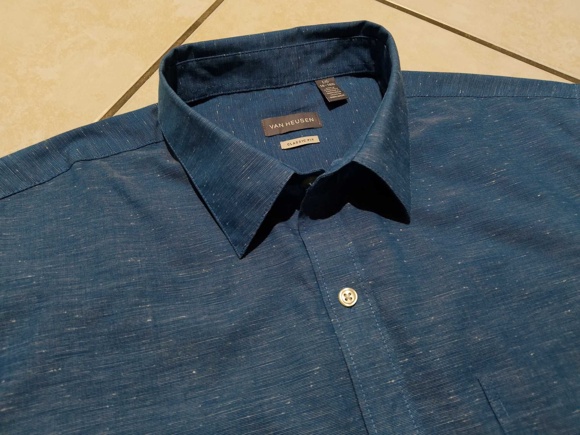 VAN HEUSEN USA - NOWA! Koszula Męska krótki rękaw rozmiar XL