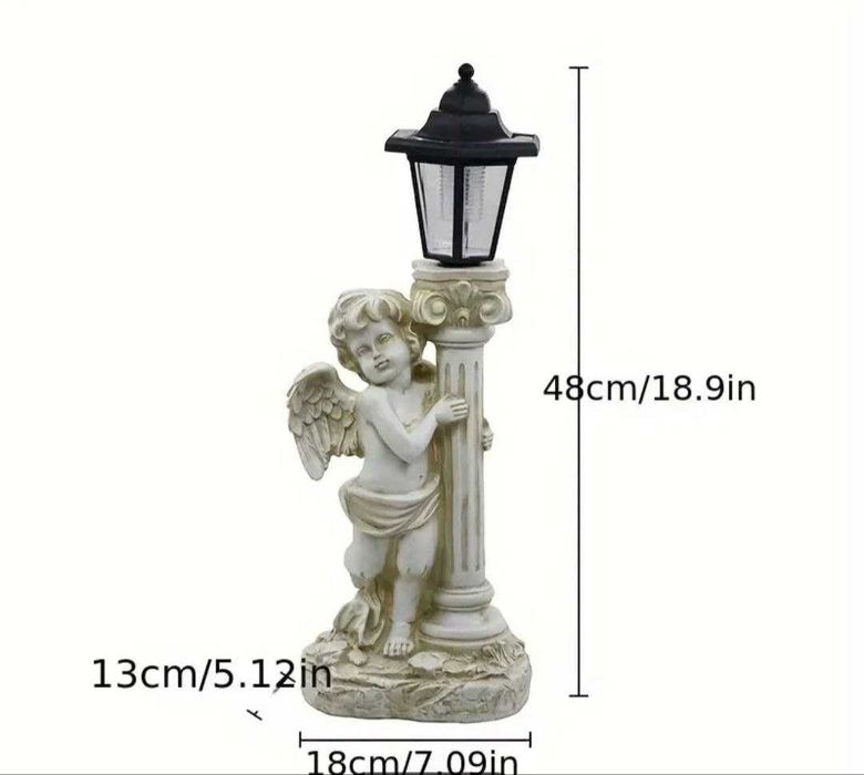 Декор для саду городу дому фігура ангела зі світильником