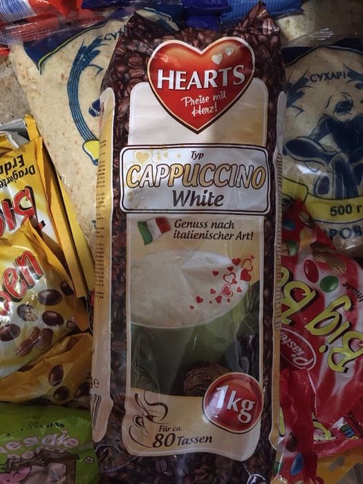 Капучино Hearts 1 кг в ассортименте (6 видов).