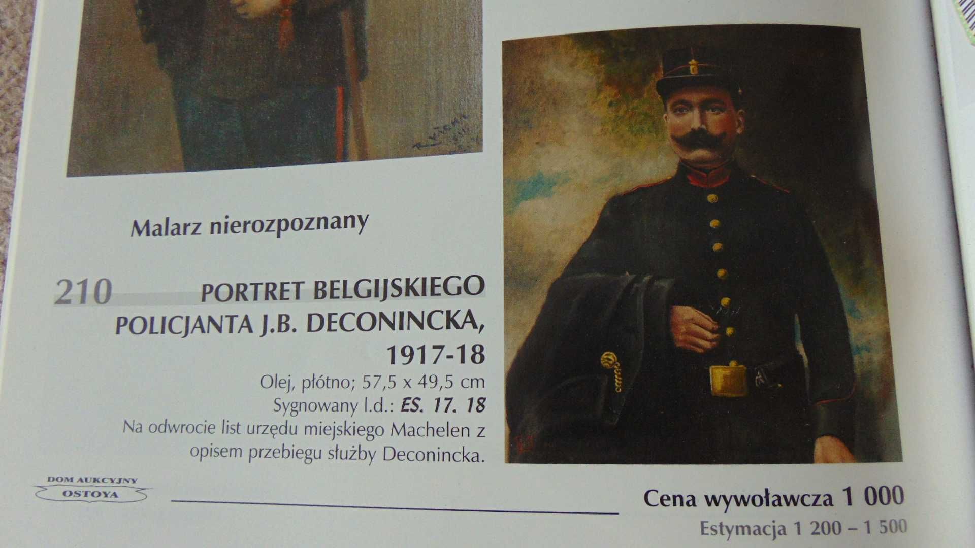 Obraz olej na płótnie "Portret belgijskiego policjanta" - DA OSTOYA