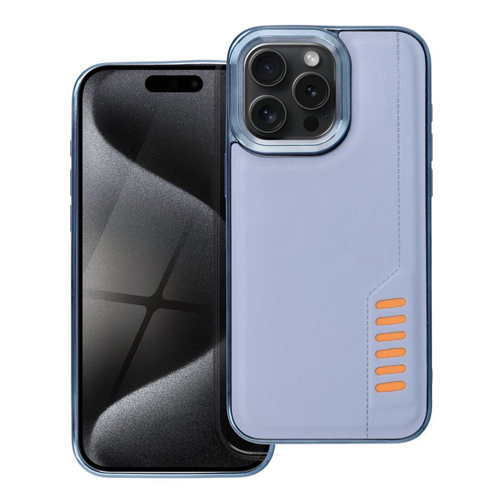 Etui Case Plecki Milano Iphone 15 Pro Max Niebieski + Szkło 9H