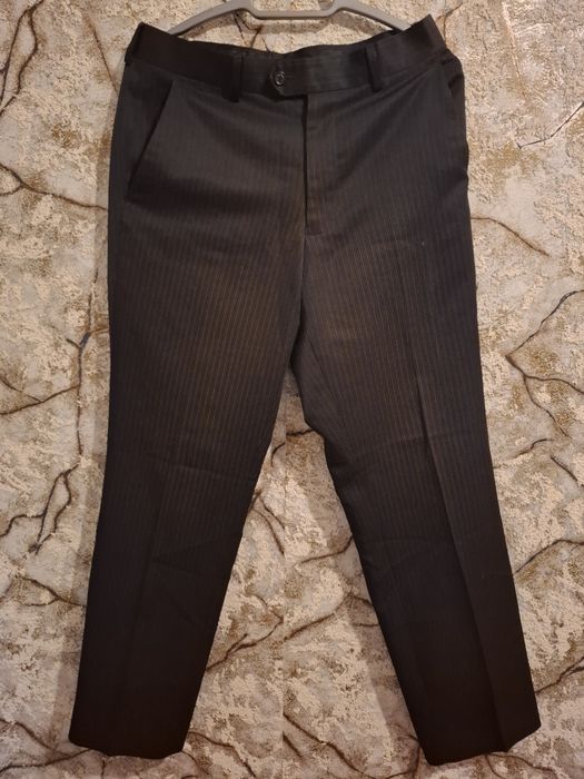 Garniturowe spodnie męskie, kolor grafitowy, rozmiar 30/32