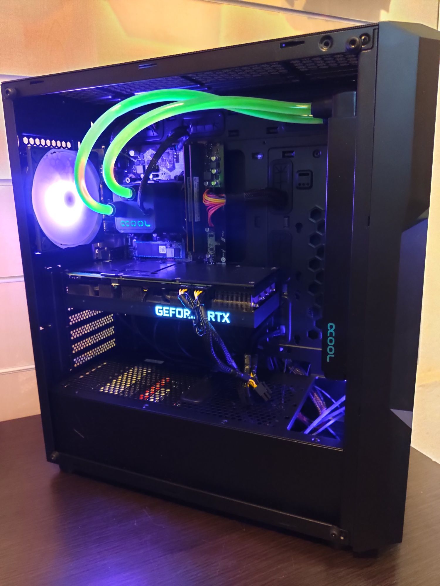 i9-13900K,LED Komputer do Gier,32 GB DDR5,RTX 4070Ti S,woda,SSD,Win 11