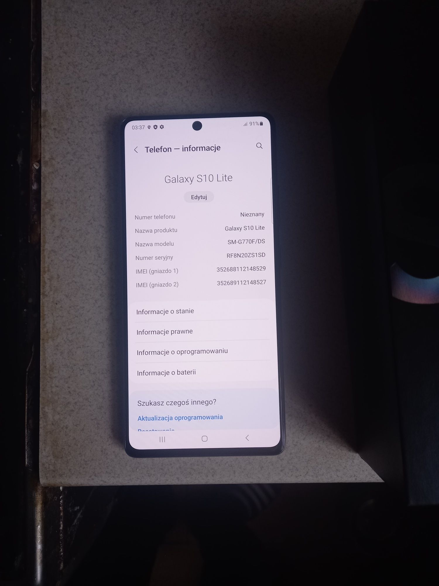 Samsung S10 Lite 128GB pamięci