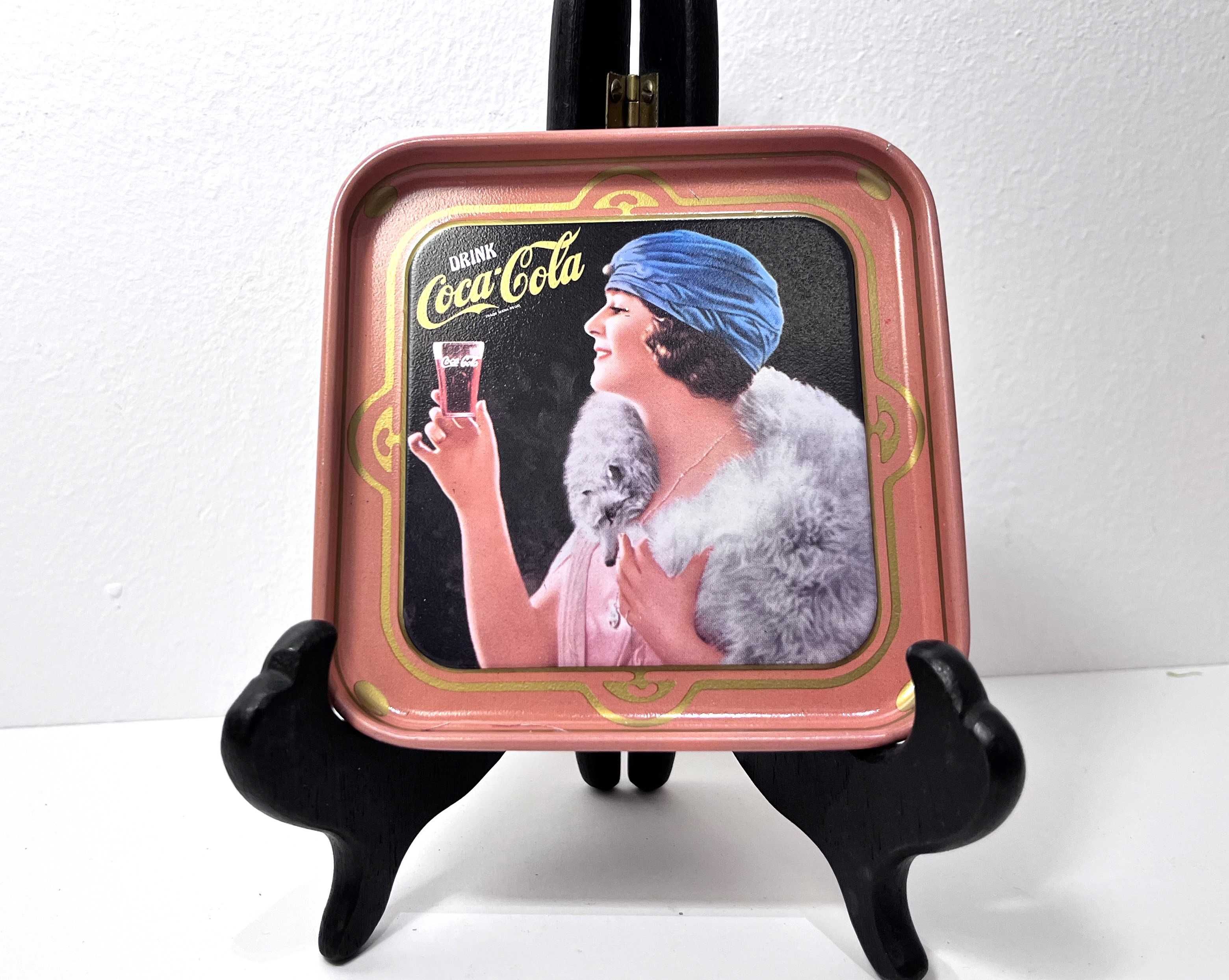 Vintage podstawki pod szklanki emalia COCA COLA Włochy- Lecco!