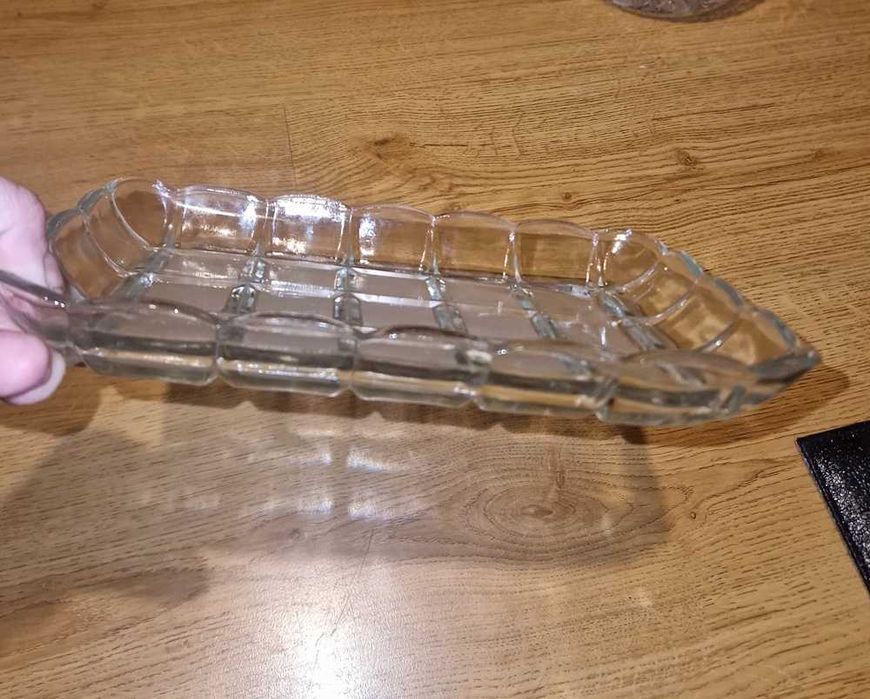 Taca tacka podstawka prl kryształ