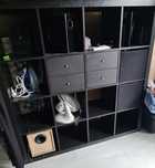 Kallax ikea 4x4 szuflady ciemny brąz brązowy regał pl Bema Wrocław