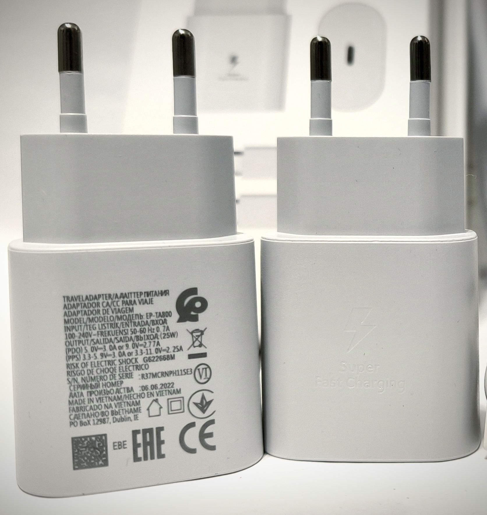 Сетевое зарядное Оригинал Samsung 25W EP-TA800NBEGRU Original