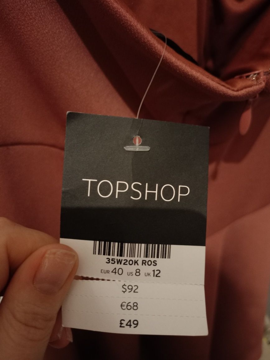 NOWA sukienka TOPSHOP ciemno różowa r.40