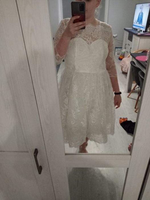 piękna biała suknia chi chi London rozmiar 44