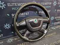 Volante usado pele com airbag SKODA OCTAVIA II