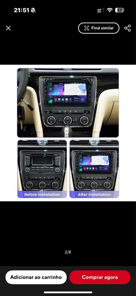 Radios novos VW dvd bluethoot gps comandos do volante a funcionar