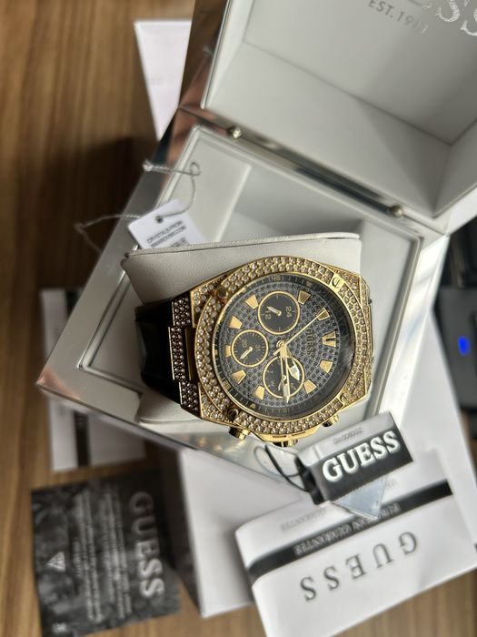 Męski Zegarek Guess GW0060G2*Cyrkonie*Komplet/Wys!