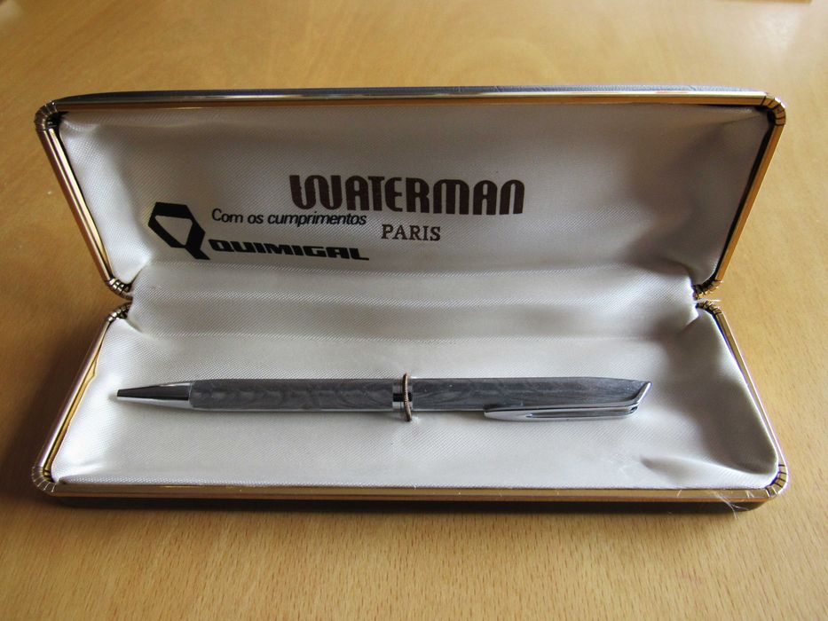 Esferográfica Waterman, aço, vintage