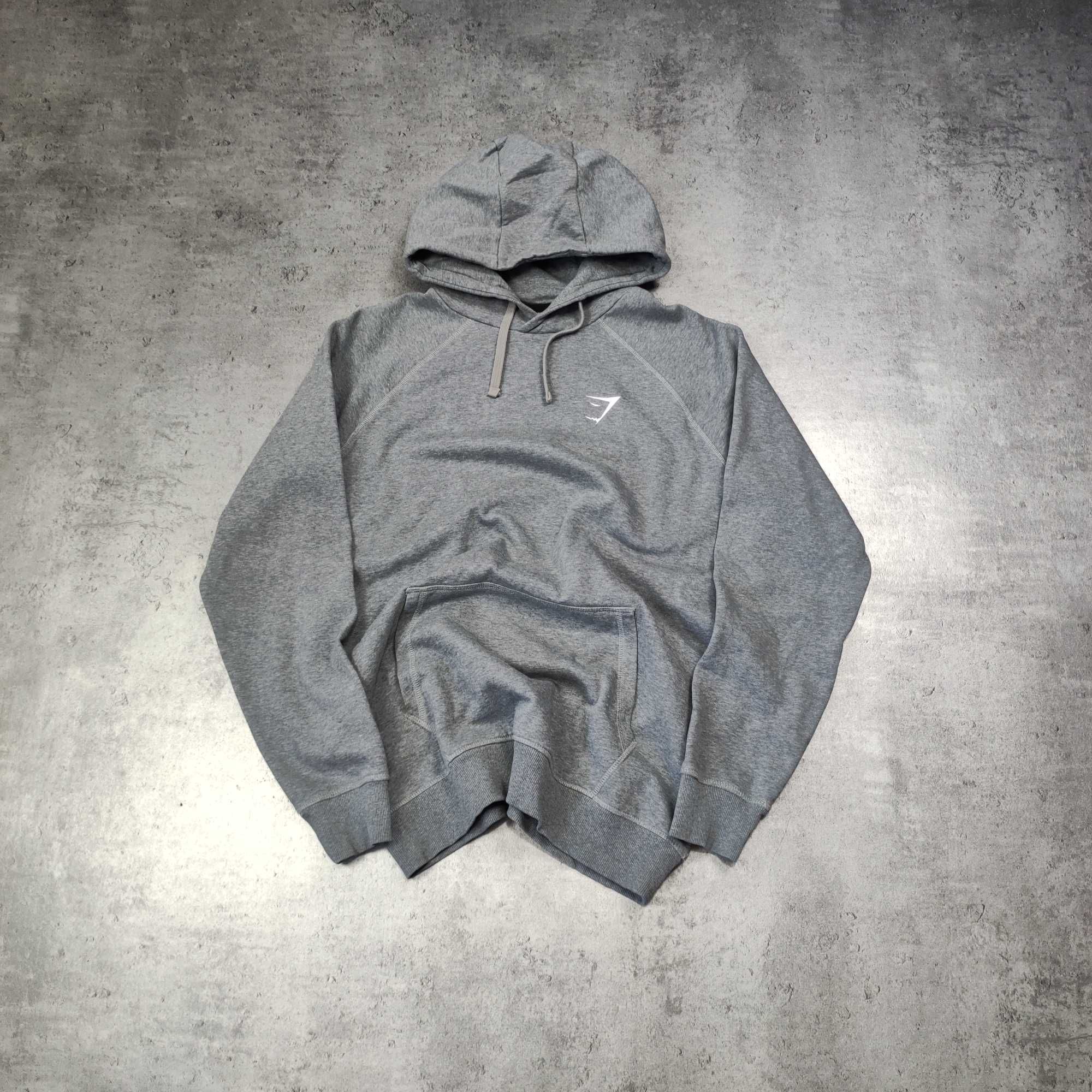 MĘSKA Bluza Sportowa Bawełna Gym Shark Klasyk Haft Logo Kaptur hoodie