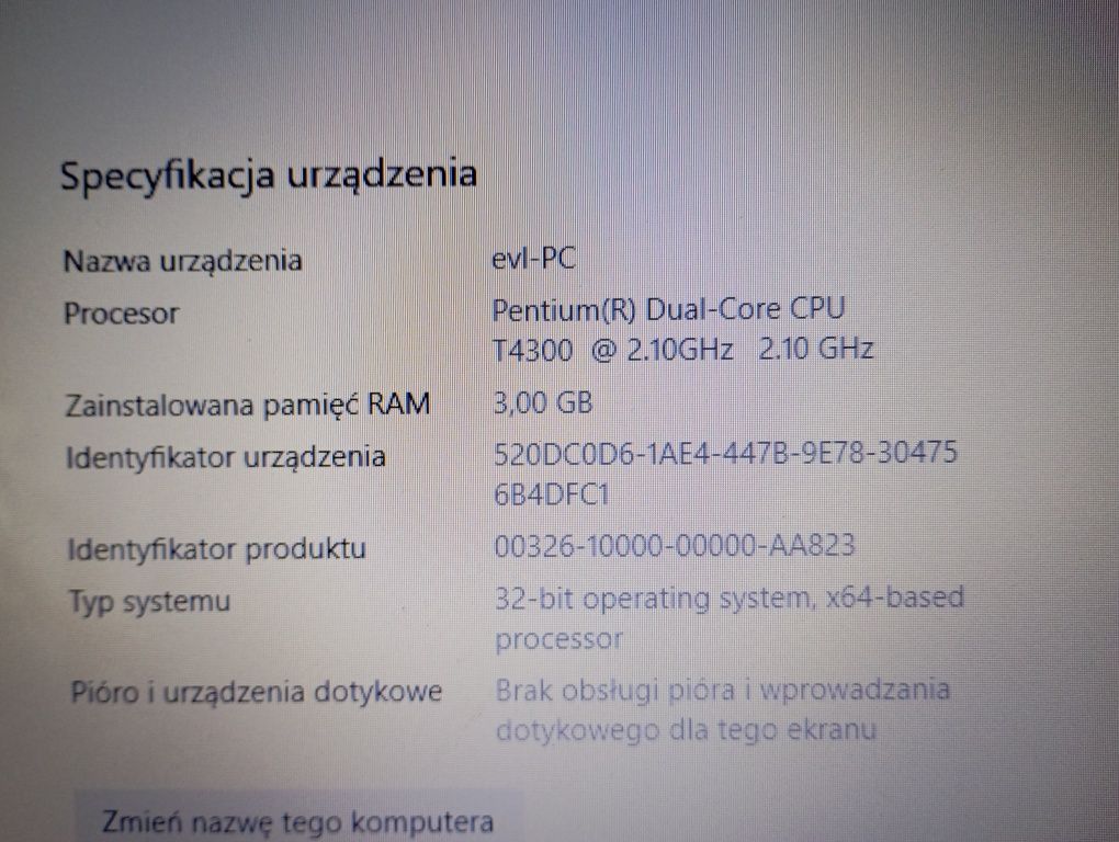Acer 7715 Z  HDD 250 GB  RAM 3 GB