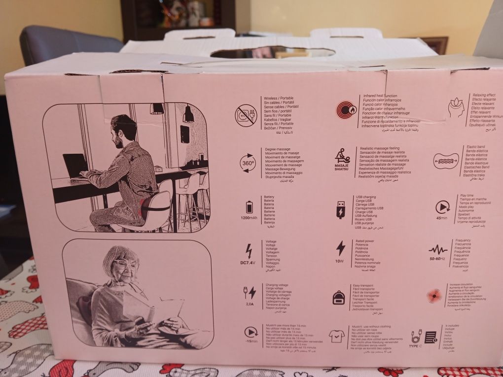 Almofada de massagens