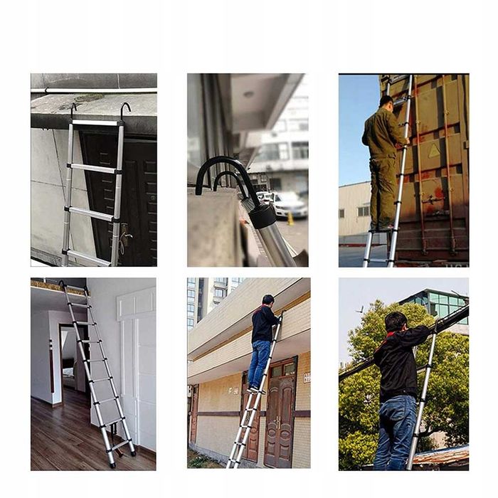 Драбина телескопічна складна 5 метрів Day Plus до 150 кг 15 сходинок