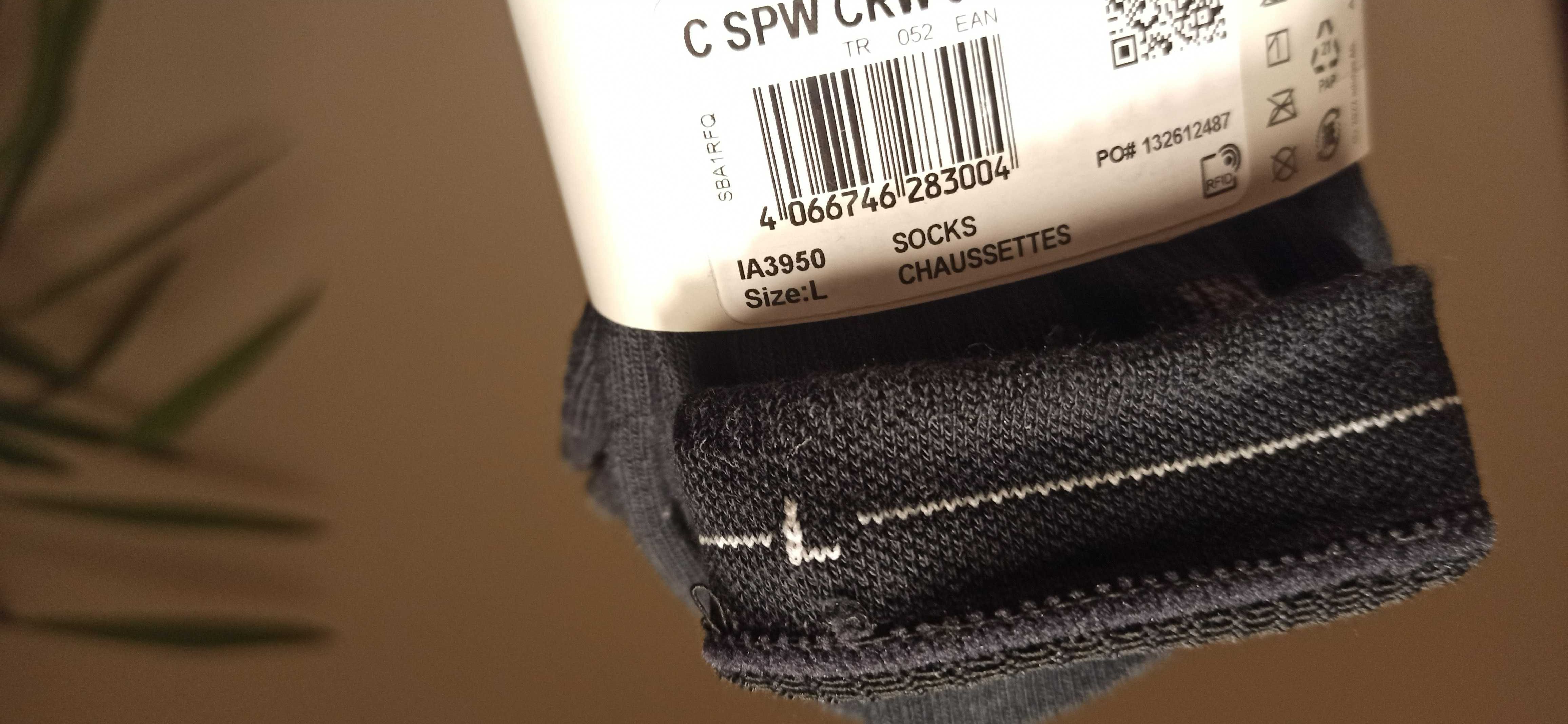 Skarpety Adidas czarne wysokie trójpak r. 43-45 oryginalne
