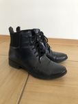 Botki skórzane granat r.36