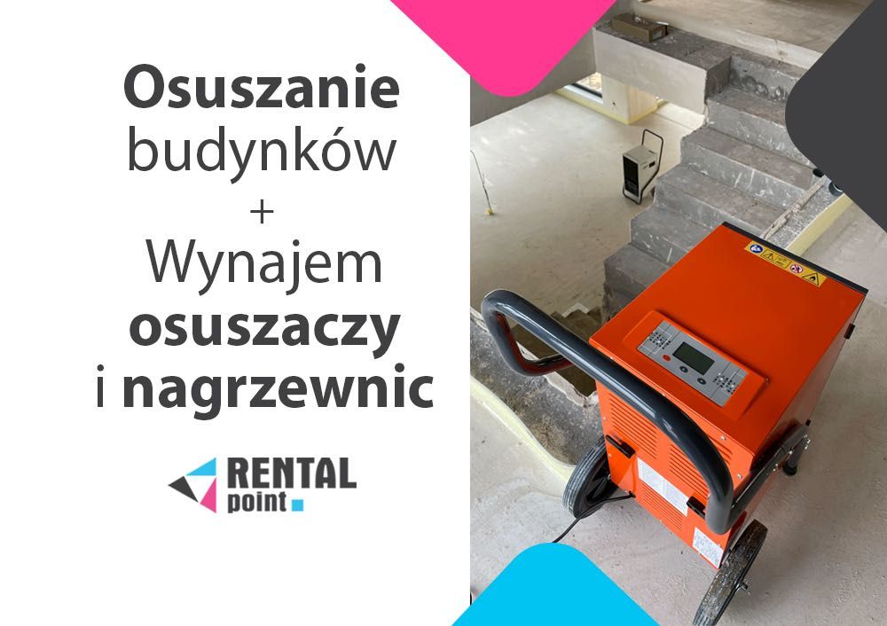 WYNAJEM Osuszaczy powietrza, Nagrzewnic, Osuszanie budynków