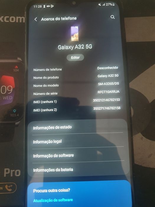 Samsung A32 5g 128 GB está a informação no anúncio