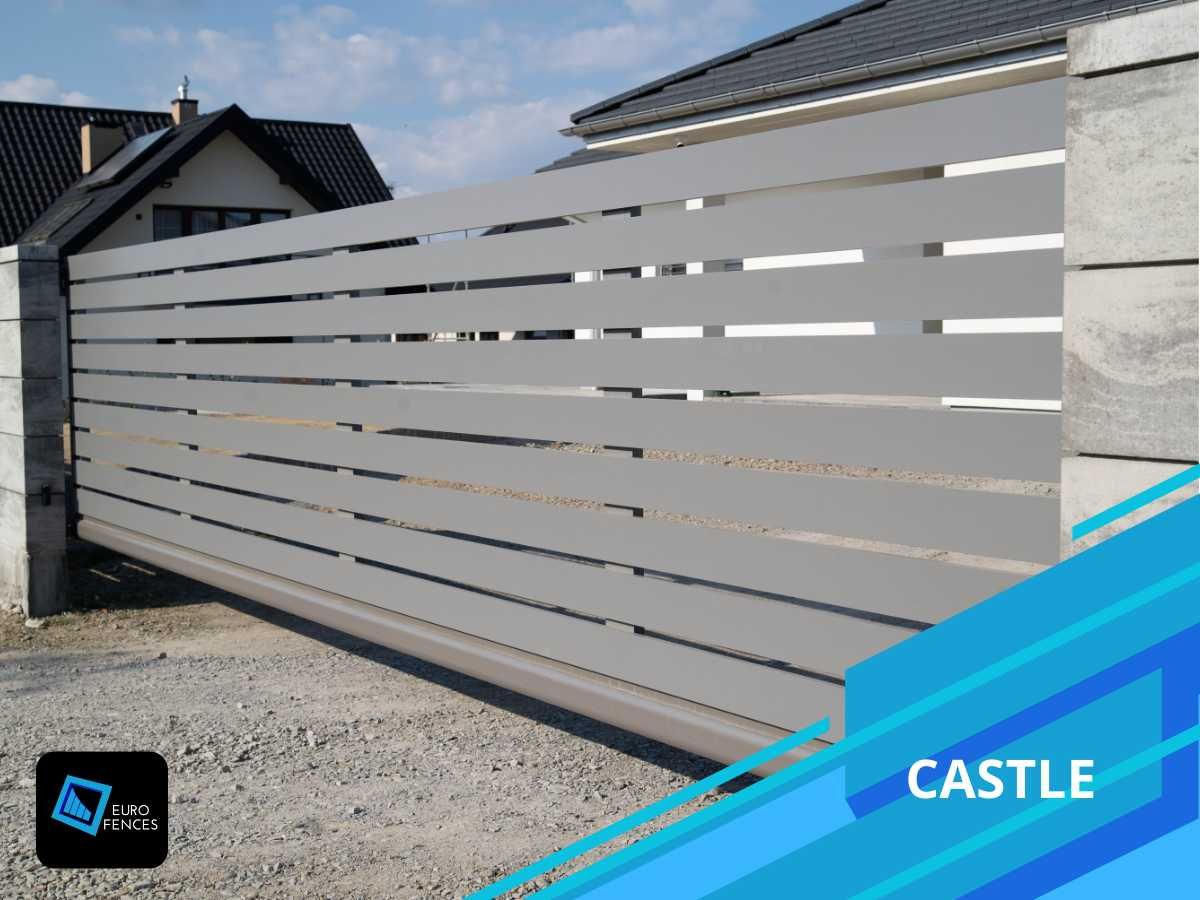Aluminiowe ogrodzenie poziome - model Castle - Polski producent