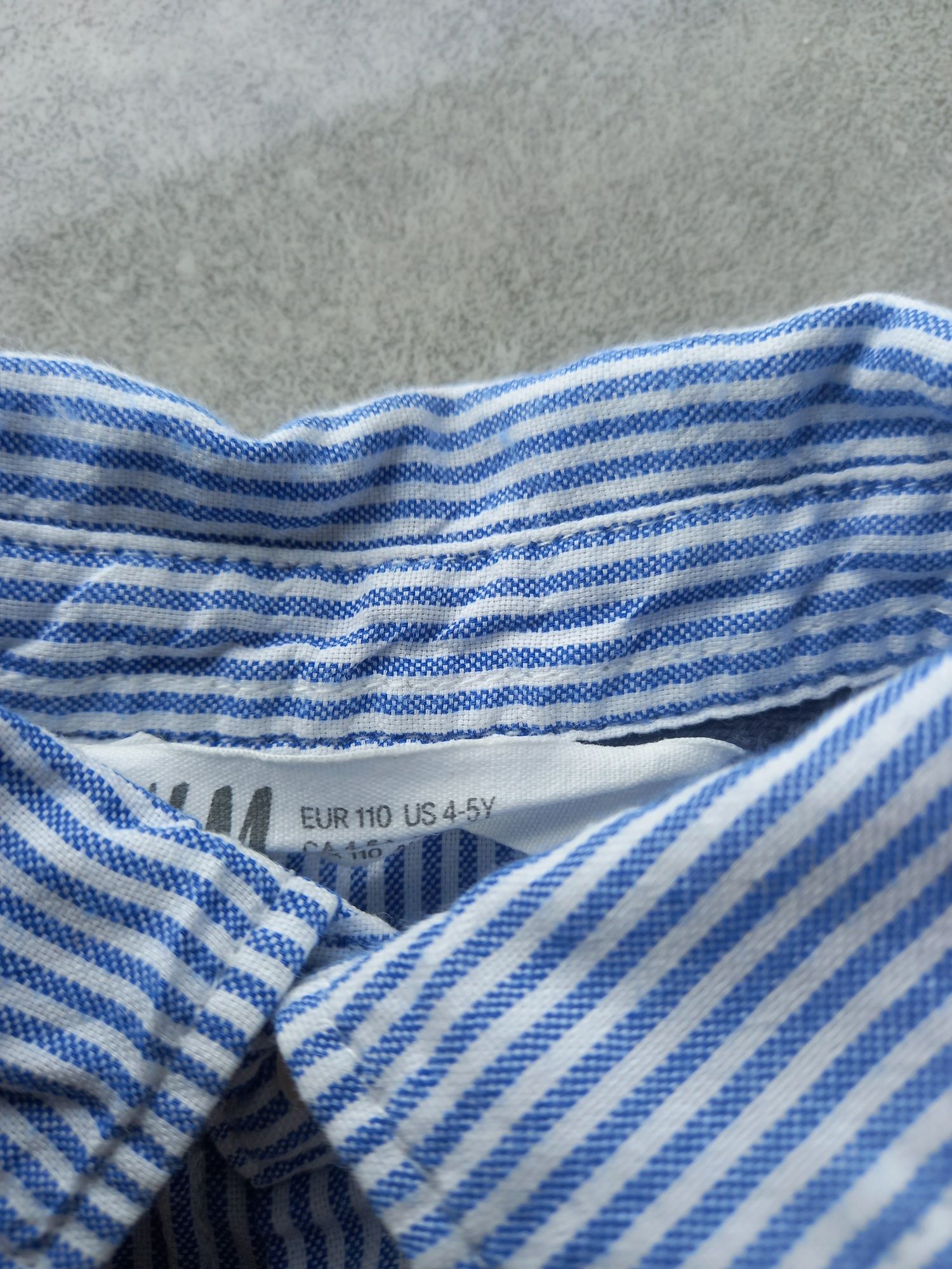Koszula z krótkim rękawem i spodnie h&m komplet 110
